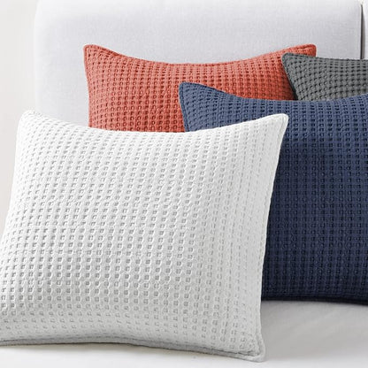 Levtex Home - Mills Waffle - Decorative Pillow - Poly Filled - Navy - Sham Size (20 x 20in.)