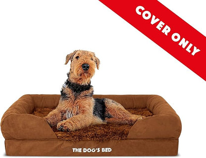 The Dog’s Bed Replacement Outer Cover, Fur Fabric, Honey Fur, Medium