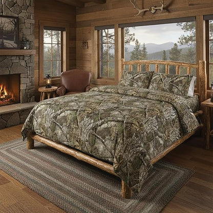 Northwest Realtree 5-Piece King Size Bed in a Bag Set, 1 Comforter, 1 Fitted Sheet, 1 Flat Sheet, 2 Pillowcases, All Seasons Bedding, APX Camo