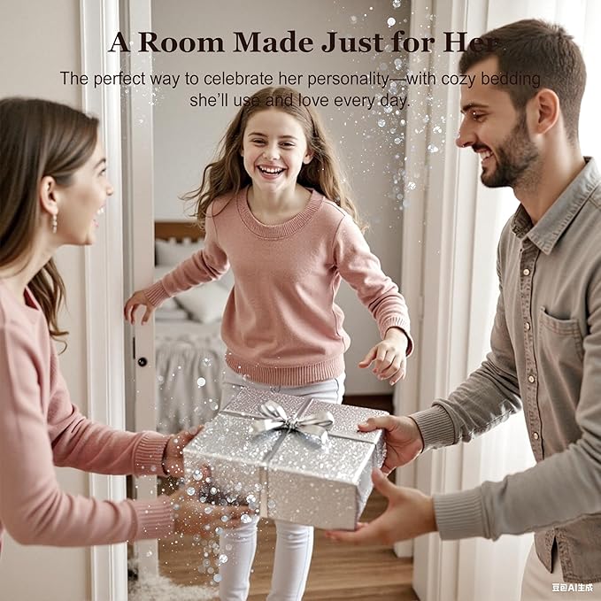 Codi Silver and Grey Bedroom Set, Gray Girls Bedding Comforter Sets Queen and Full Size, 4 Pieces for Women - All Seasons Warm