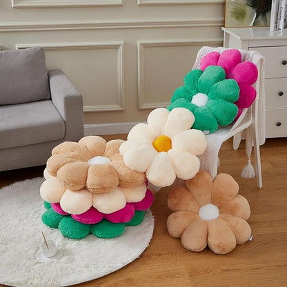 21.65In Light Brown Flower Pillow Daisy Pillow Decorative Pillow Floor Pillow Cushion for Girls Adults for Girls Adults Cute Home Decor Aesthetic for Living Room Bedroom Reading Corner