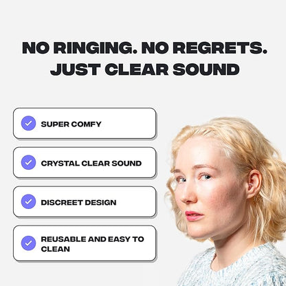 Zound Concert Earplugs Cosmic Blush - Reduces Loud Noise But Does Not Muffle Sound, Hear Music Clearly & Safely at Concerts & Festivals - Reusable, Comfortable Hearing Protection with Case
