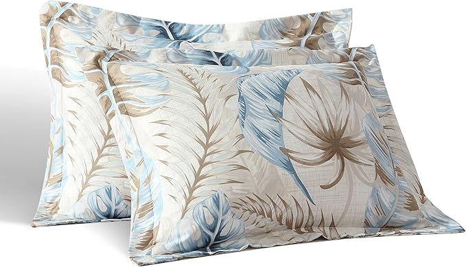 Caribbean Joe King 3-Piece Comforter Set, Tropical Coastal Beach Design Bedding, Dancing Palms