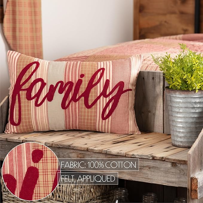 VHC Brands Sawyer Mill™ Red Motif Pillows (14x22 Family)