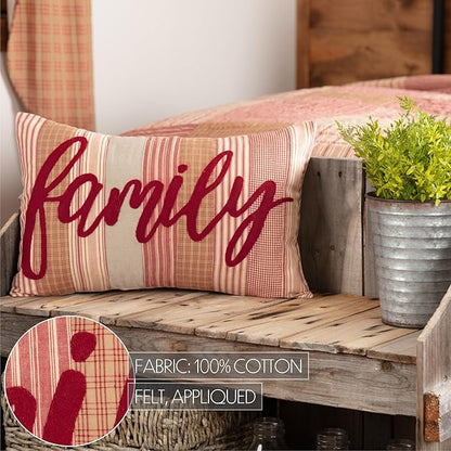VHC Brands Sawyer Mill™ Red Motif Pillows (14x22 Family)