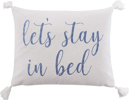 Levtex Home Villa Lugano Bennett - Decorative Pillow (14 x 18in.) - Stay in Bed - Blue and White