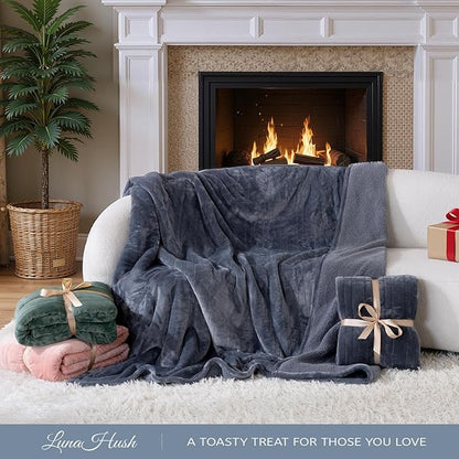 Electric Blanket Heated Throw, 50" x 60" Heated Blanket with 8 Heat Levels & 8 Hours Auto Off, Fast Heating Sherpa Blankets Machine Washable with ETL & FCC Certified, Light Grey
