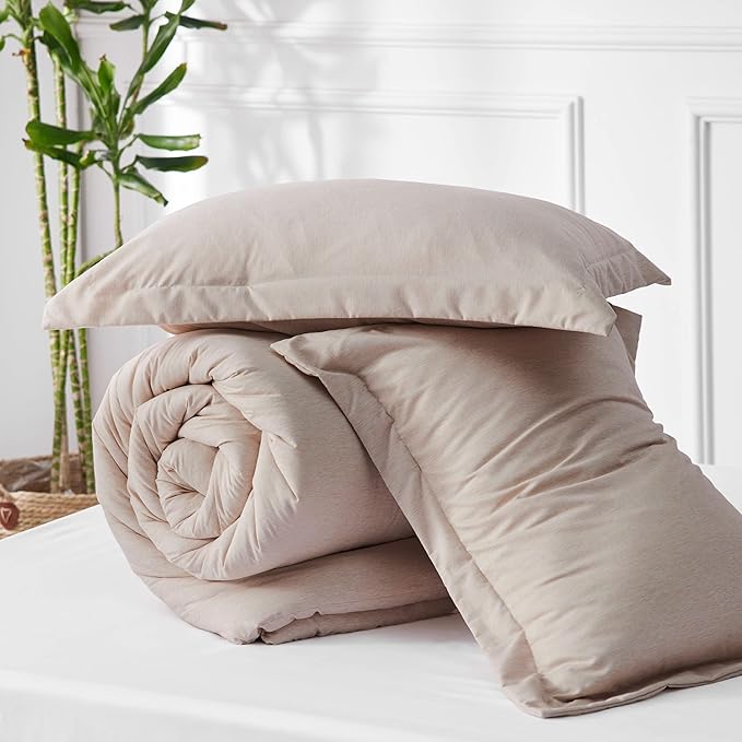 Bedsure King Size Comforter Set - Warm Taupe Soft Bedding for All Seasons, Cationic Dyed Bed Set, 3 Pieces, 1 King Size Comforter (104"x90") and 2 Pillow Shams (20"x36"+2")