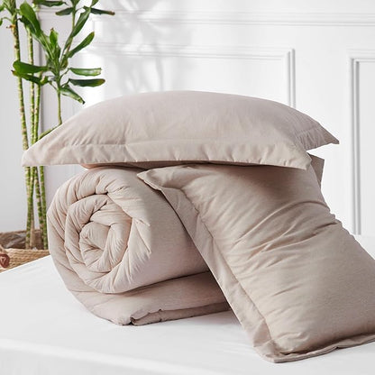 Bedsure California King Comforter Set - Warm Taupe Soft Bedding for All Seasons, Cationic Dyed Bed Set, 3 Pieces, 1 California King Size Comforter (104"x96") and 2 Pillow Shams (20"x36"+2")