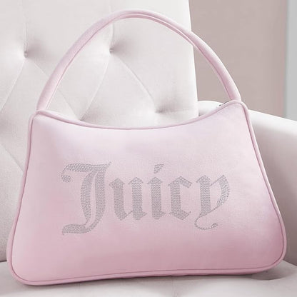 Juicy Couture Purse Shaped 10" x 16" Decorative Pillow, Light Pink