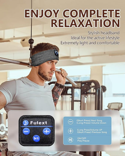 Voerou Sleep Headphones, Bluetooth Headband,Sleeping Headphones with Ultra-Thin Speakers for Side Sleepers,Headband Headphone for Sleeping,Running,Workout,Travel,Yoga,Insomnia,Meditation