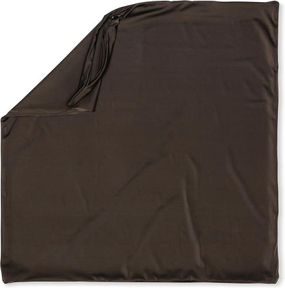 PILLOWY 20"x20" Throw Pillowcases (Cover Only) - 85/15 Nylon, Spandex - Luxurious, Silky, Stretchy & Soft - 1Pcs Solid Color - A Perfect Choice for Couch Chairs Sofa Bed Adult or Kids Bedroom, Black