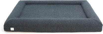 Luxury Boucle Orthopedic Memory Foam Dog Bed with Waterproof Liner and Machine Washable Cover with YKK Zippers (X-Large, 61" L x 44" W x 7" Th, Ocean Blue)