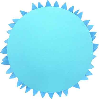 Contempo Lifestyles 3D Daisy & Sunflower Throw Pillow - Solid Light Blue Flower-Shaped Couch & Bed Pillow - Gift for Her