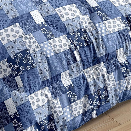 HighBuy King Size Comforter Set Jacquard Medallion Comforter Hotel Quality Dark Grey Blue King Comforters for Men Teens Boho Bedding Set 3 Piece Comforter Fluffy with 2 Pillowcases,Kids Boys
