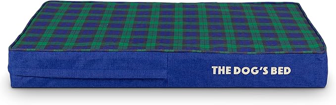 The Dog’s Bed Orthopedic Memory Foam Dog Bed Mattress, Oxford Fabric, Black Watch Tartan, M, 4 Inch
