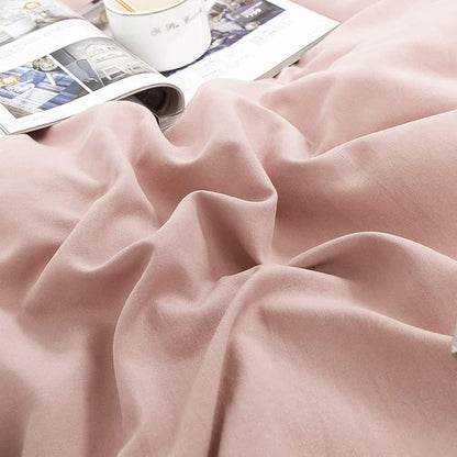 Houseri Pink Comforter Set - Full Size, Blush & Dusty Pink Bedding for Teen Girls