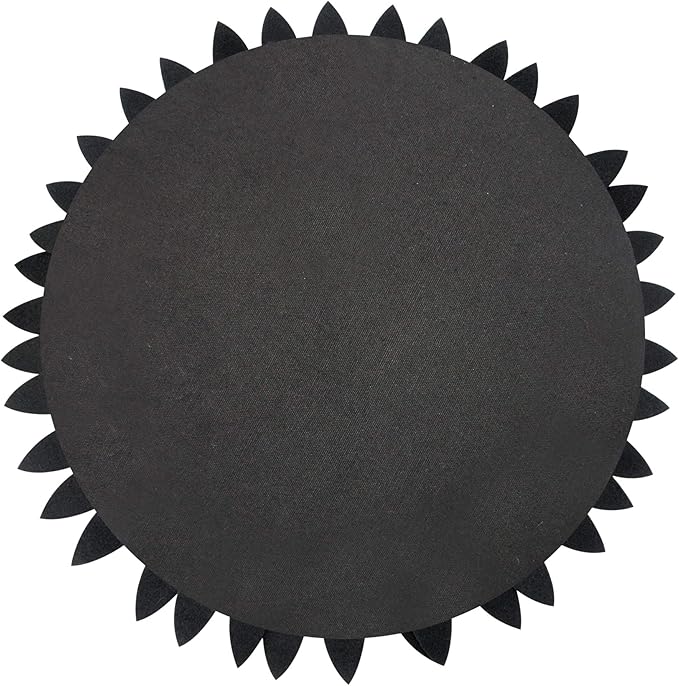 Contempo Lifestyles 3D Daisy Flower Pillow - Patented Design, Couch & Bed Decorative Pillow (18" Flower, 16" Pillow with Insert, Black)