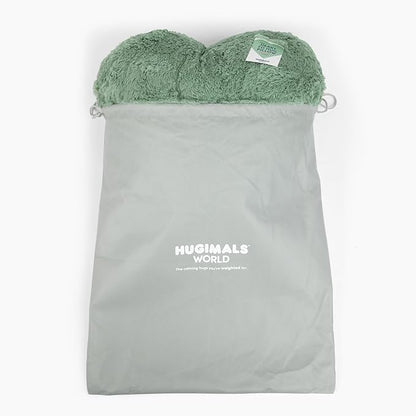 HUGIMALS Super Sized Heart to Hug Pillow in Sage | 8 lb Weighted Soft Heart Shaped Sensory Pillow | for Self-Care, Relaxation, Sleep with Cozy Hand Pocket - Thoughtful Gift for Adults, Teens