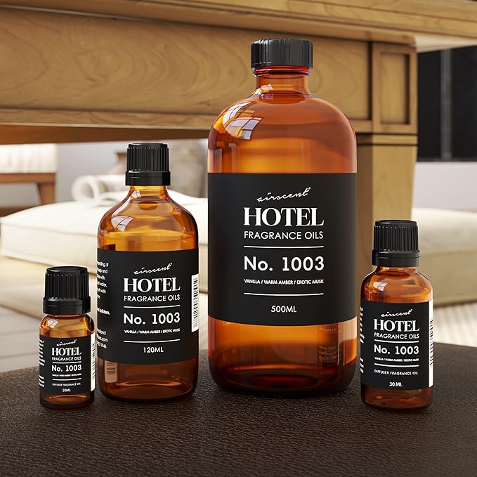 AirScent Hotel Diffuser Oil No. 1003 Inspired by The Asian Garden Las Vegas Hotel Scent - Premium Fragrance Oil for Ultrasonic and Waterless Diffusers and Crafting - 10 mL, 34 fl oz Glass Bottle
