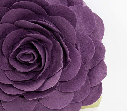 Fennco Styles Eva's Flower Garden Decorative Filled Throw Pillow 13" Round - Violet Floral Accent Pillow for Home, Couch, Bed, Living Room, Holiday and Office Décor