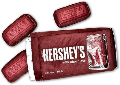iscream Hershey's Chocolate Bar Package 17.5" x 7.75" Pillow Set with Mini Chocolate Bar Pillows