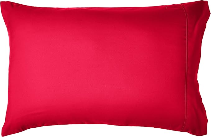 Sweet Home Collection 7 Piece Comforter Set Bag Solid Color All Season Soft Down Alternative Blanket & Luxurious Microfiber Bed Sheets, Red, Full