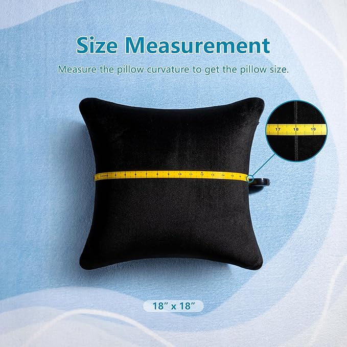 AM AEROMAX 18 ×18 Pillow Insert (Pack of 2) Memory Foam Throw Pillow Insert Sham Square for Decorative Cushion Bed Couch Sofa Without Deform After Longtime Use(Black)