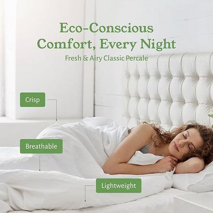 California Design Den Extra Long Twin Sheets Set - Soft 100% Organic Cotton, Crisp Percale, Twin XL Sheet Sets with Deep Pockets, Crisp, Breathable & Durable Bedding, Dorm Essentials for Guys - Grey