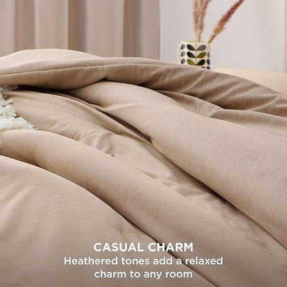 Bedsure King Size Comforter Set - Warm Sand King Comforter Set, Soft Bedding for All Seasons, Cationic Dyed Bedding Set, 3 Pieces, 1 Comforter (104"x90") and 2 Pillow Shams (20"x36"+2")