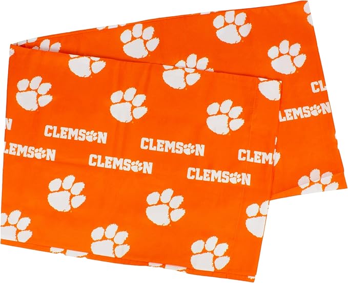 College Covers Everything Comfy Clemson Tigers Pillowcase, Body Pillow, 20" x 60", Includes 1 Pillowcase