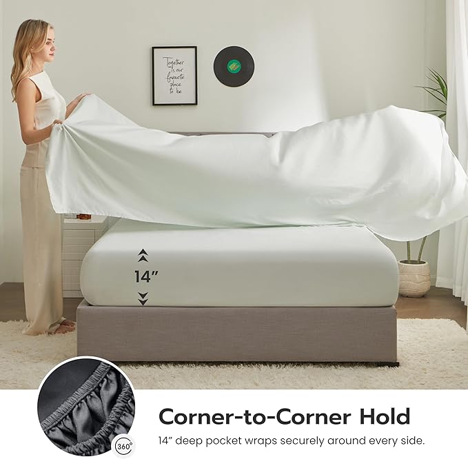 Joiedomi California King Comforter Set with Sheets Sage Green, 7 Pieces Bedding Set with 1 Down Alternative Comforter, 1 Flat Sheet, 1 Fitted Sheet, 2 Pillowcases and 2 Pillow Shams, Bed in a Bag