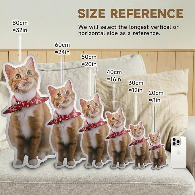 Custom Pet & Person Pillow with Photo – Personalized Dog, Cat & Funny Couple Photos, Room Decor, Boyfriend & Girlfriend, Soft Anime Body Decorative Pillow.