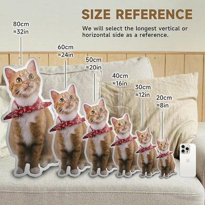 Custom Pet & Person Pillow with Photo – Personalized Dog, Cat & Funny Couple Photos, Room Decor, Boyfriend & Girlfriend, Soft Anime Body Decorative Pillow.