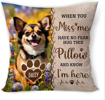 Custom Pet Memorial Throw Pillow (Insert Included), Photo Pillow, Dog Memorial Gifts For Loss Of Dog, Pet Loss Gifts Sympathy Gifts For Pet, Pillow Pet Dog, Pet Memorial Pillow Cover, Square Pillows