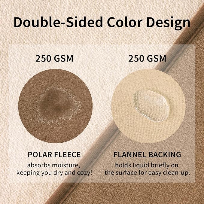 QiyI Waterproof Blanket for Bed Couch Sofa, Small Washable Reversible & Reusable Pet Dog Cat Throw Blanket, Leakproof Stain Resistant Sofa Cover, 40"x60", Brown/Tan