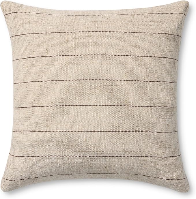 Loloi Amber Lewis Keisha Collection PAL0046 Natural/Brown 18'' x 18'' Cover Only Pillow
