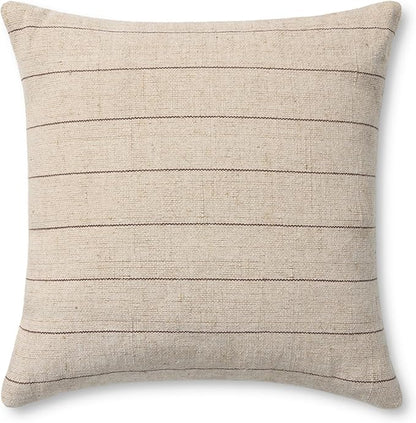 Loloi Amber Lewis Keisha Collection PAL0046 Natural/Brown 18'' x 18'' Cover Only Pillow