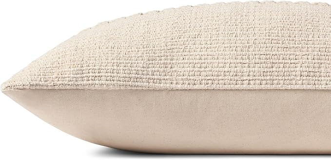 Loloi Chris Loves Julia Harvey Collection PCJ0018 Ivory 12'' x 27'' Cover Only Pillow
