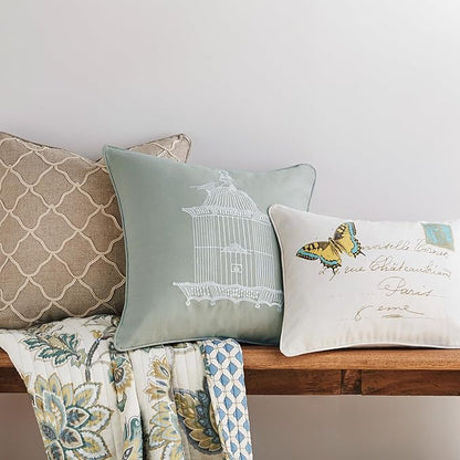 Levtex Home Palladium Birdcage Pillow Teal