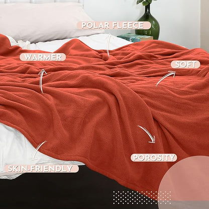Electric Heated Blanket Full Size 72x84 Microplush Cover Blanket 4 Heat Settings & 10 Hours Auto Off, Cozy & Breathable, Warm All Night, Orange