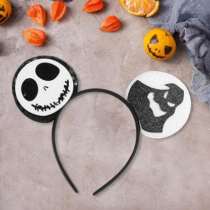 Mouse Ear Headbands,Sparkle Mouse Ears Headband for Boy Men Cartoon Princess Costume Cosplay Decoration (halloween jack)