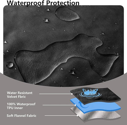 Waterproof Blanket for Couch, Leak Proof Dog Bed Blankets Reversible, Pet Throw Sofa Furniture Protector Machine Washable-68 x82,Black+Lightgrey
