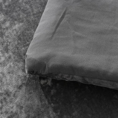 Sunshine Nicole Distressed Velvet Comforter Set, Distressed Velvet Face and Brushed Solid Microfiber Reverse, with Light Weight Soft Poly Fill, 5 Pieces Grey, King