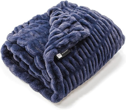 Minky Designs Midnight Horizon Minky Blanket – Ultra Soft Faux Fur Throw Blanket for Couch, Bed & Home – Fluffy, Warm & Luxurious – Chic Collection (Large, 60x72)