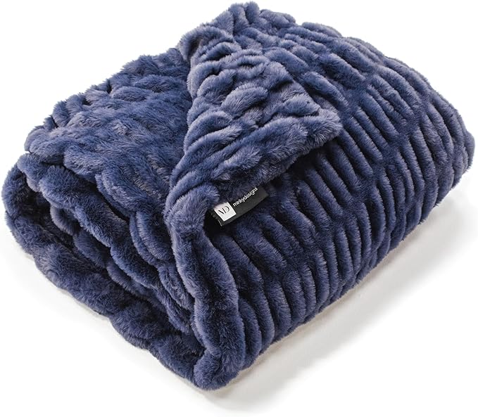 Minky Designs Midnight Horizon Minky Blanket – Ultra Soft Faux Fur Throw Blanket for Couch, Bed & Home – Fluffy, Warm & Luxurious – Chic Collection (Medium, 50x60)