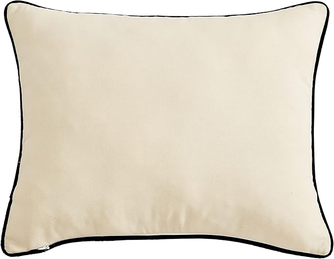 Eddie Bauer Home Throw Pillow with Zipper Closure, Perfect Luxurious Bedding Set for Bed or Sofa, 16" x 20", Bear Twill Black