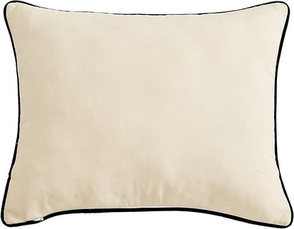 Eddie Bauer Home Throw Pillow with Zipper Closure, Perfect Luxurious Bedding Set for Bed or Sofa, 16" x 20", Bear Twill Black
