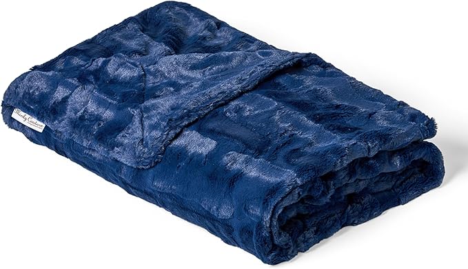Minky Couture Sorbet Blanket - Ultra-Soft Throw for Silky Smooth Comfort - Premium Decorative Throw Blanket - Midweight, Breathable Fabric - Machine Washable Monster, Navy