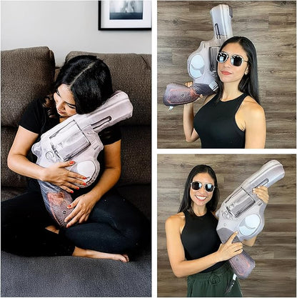 Caliber Gourmet Hug Soft Tactical Revolver Gun Cushion, Cotton, Plush Stuffed, Throw Pillow | Gun Lovers, Decorative, One Size, Plush Cushion Design | Ideal as a Decorative Pillow for Home